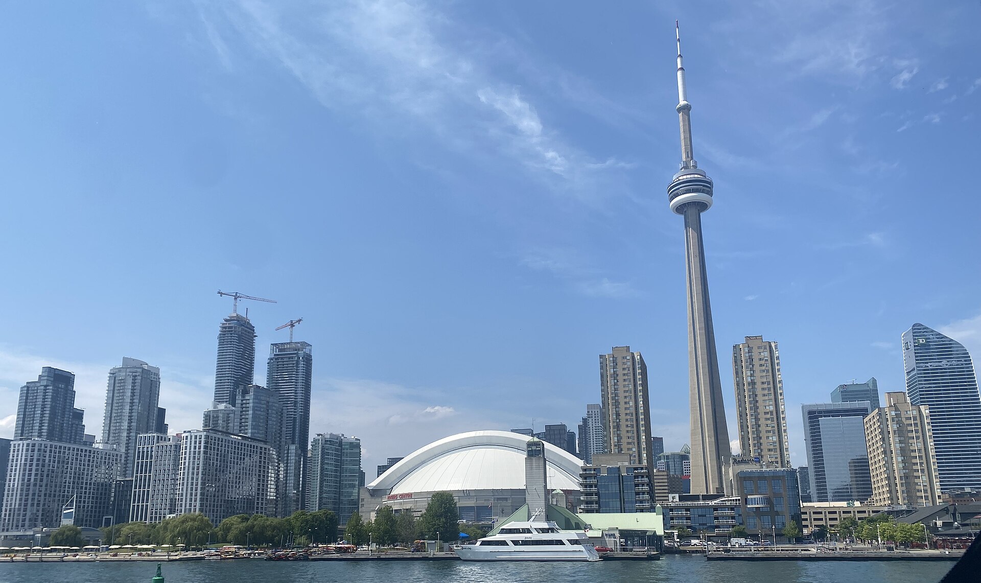 Toronto skyline viewed across the city